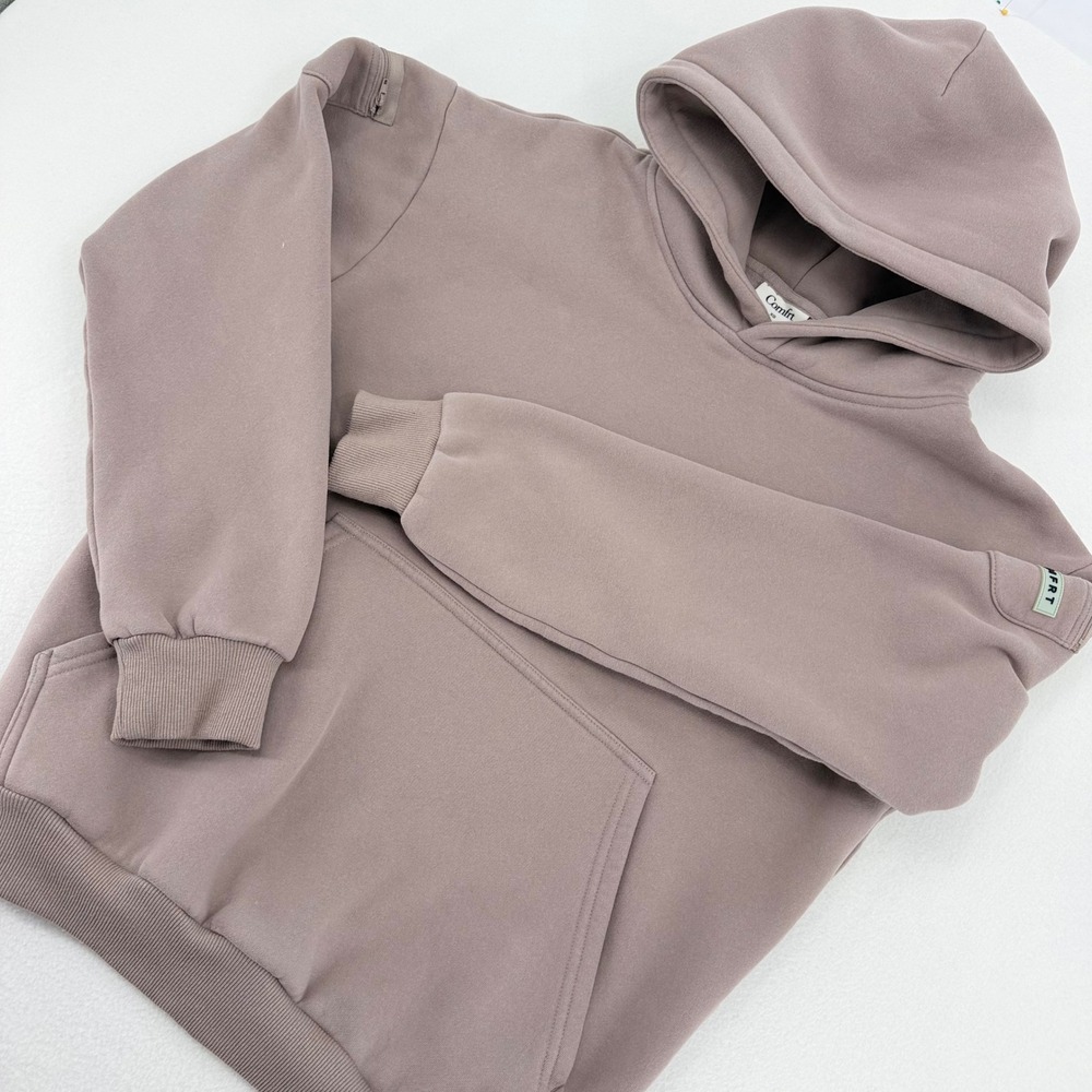 Comfrt Cloud Hoodie Unisex XS Mauve Heavyweight Oversized